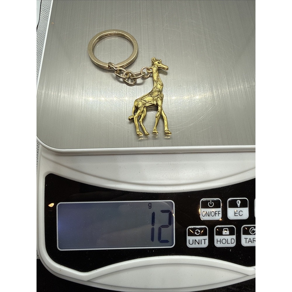 Giraffe Key Chain Gold Color 2” - Picture 13 of 13
